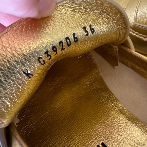 Authentic Chanel Gold Platform Loafer New - Picture 6 of 7